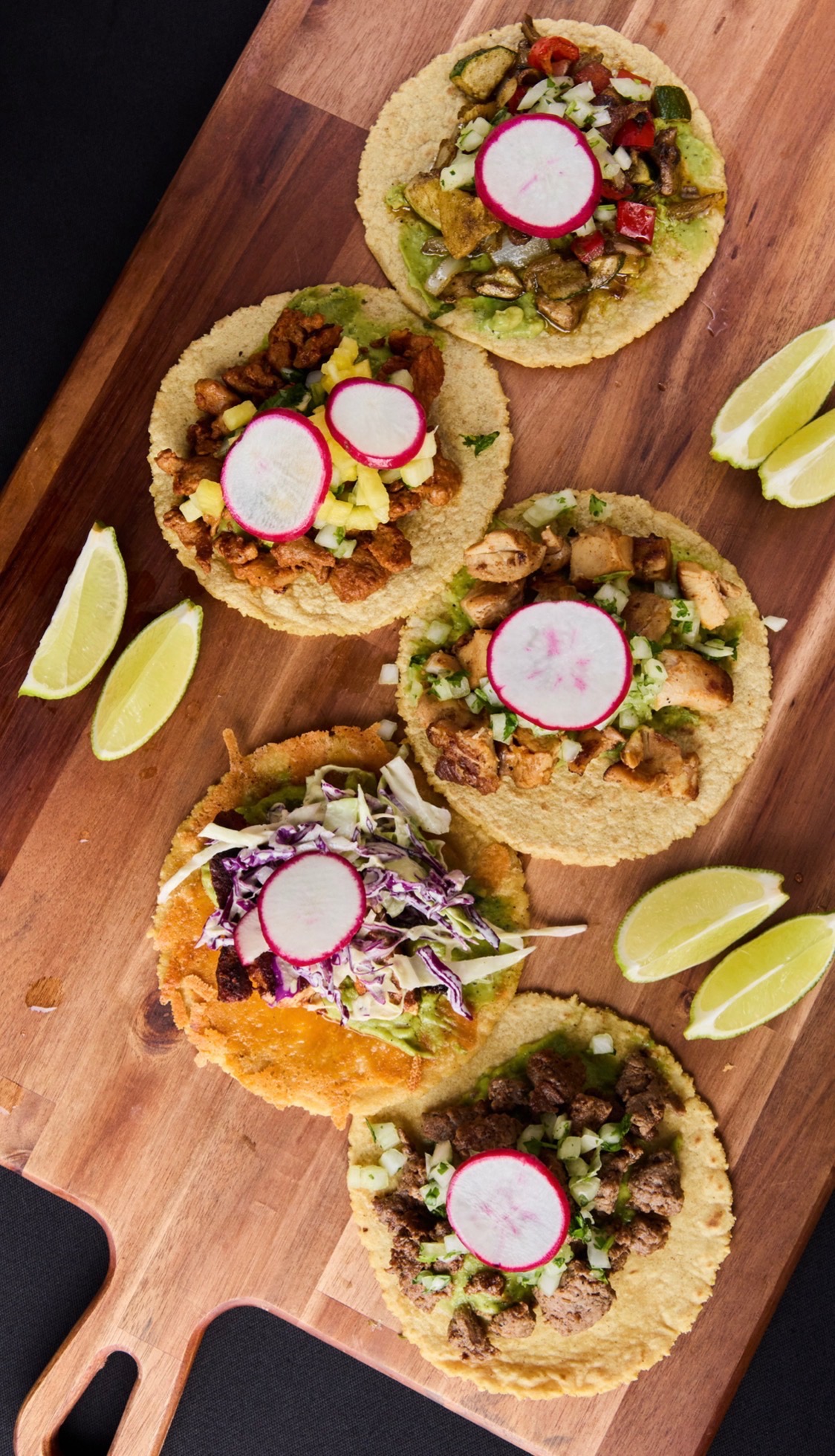 Tacos with fresh toppings